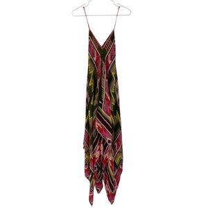 Theodora & Callum Gauzy Scarf Handkerchief Neon Aztec Dress
